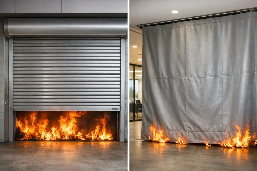 Fire Shutters vs Fire Curtains for Your Building